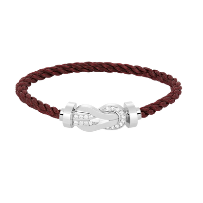 [Eternal Jewelry]CHANCE LARGE 8 FIGURE BUCKLE HALF DIAMOND BRACELET SILVER