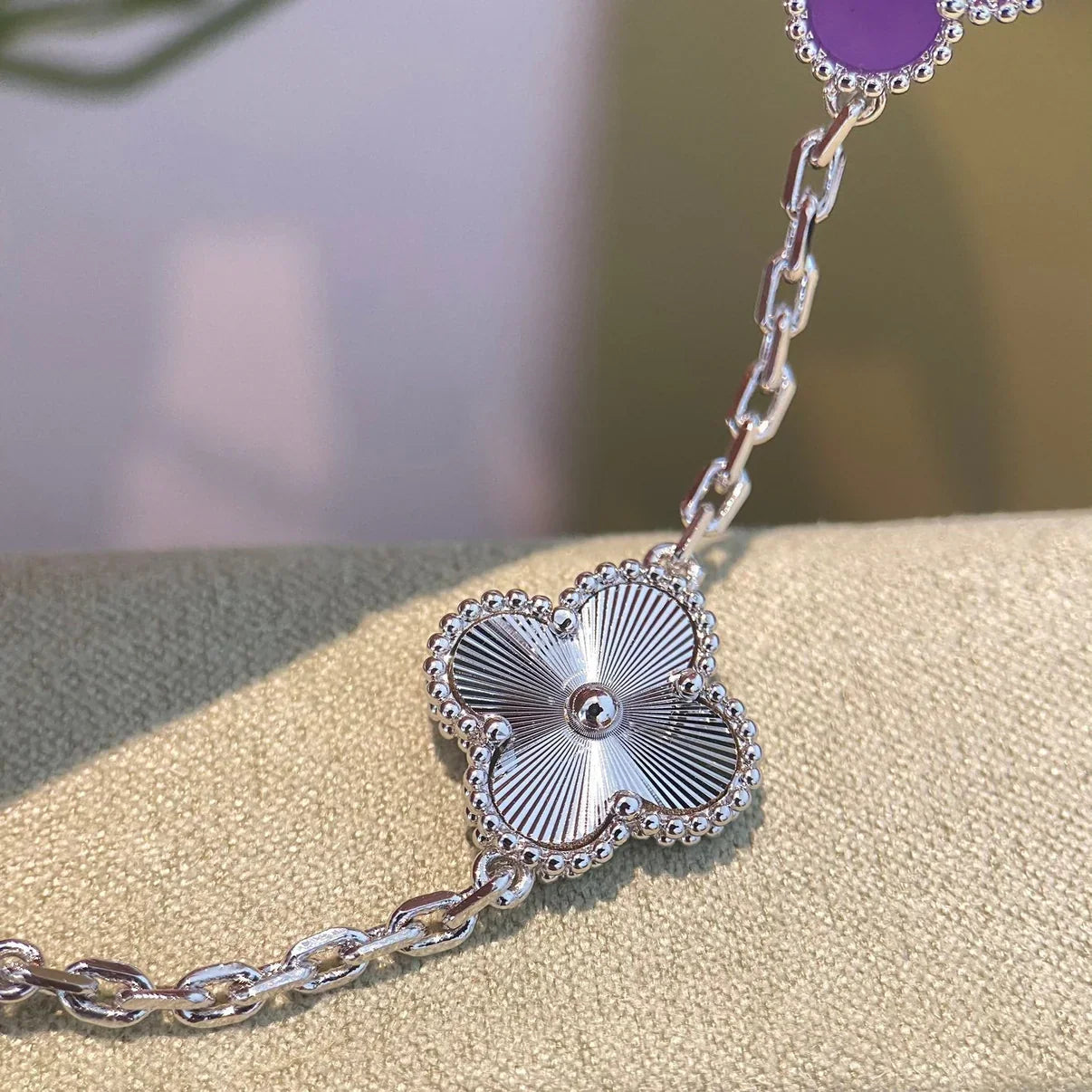 [Eternal Jewelry] CLOVER 5 MOTIF VIOLET BRACELET COLLECTION