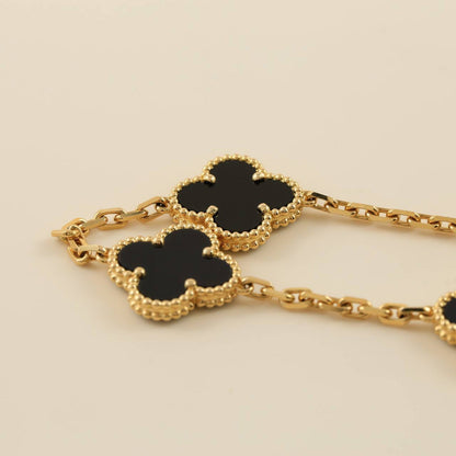 [Eternal Jewelry] CLOVER 5 MOTIF ONYXS BRACELET COLLECTION