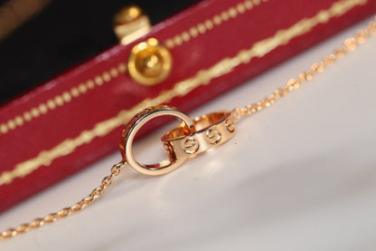 [Eternal Jewelry]LOVE NECKLACE PINK GOLD AND SILVER