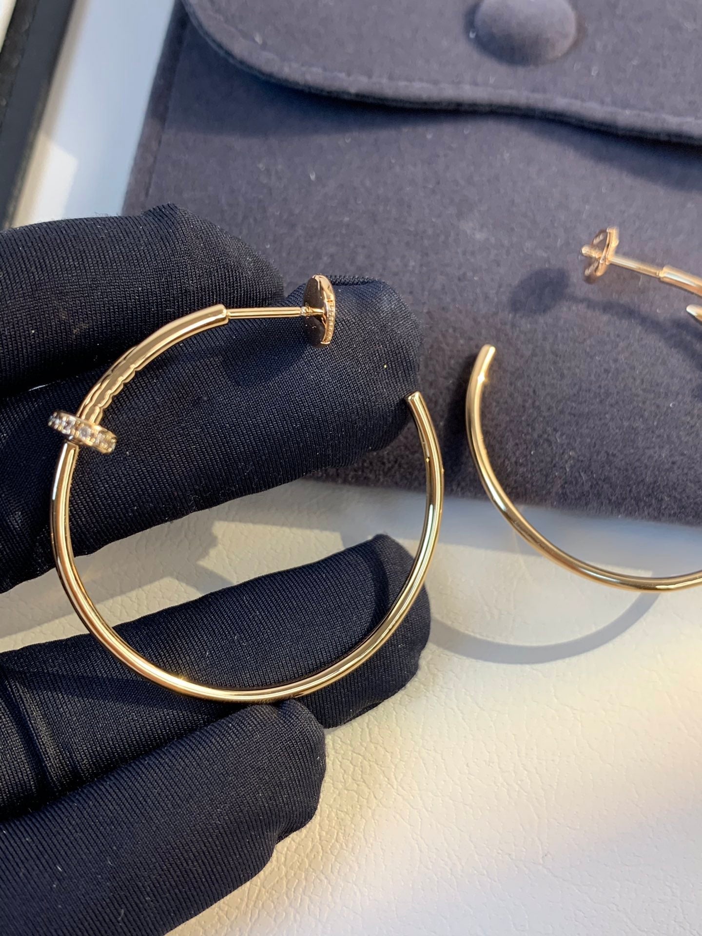 [Eternal Jewelry]JUSTE EARRINGS GOLD DIAMONDS 1.8MM