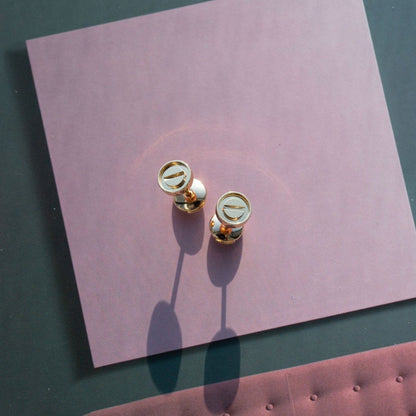 [Eternal Jewelry]LOVE EARRINGS PINK GOLD 10MM