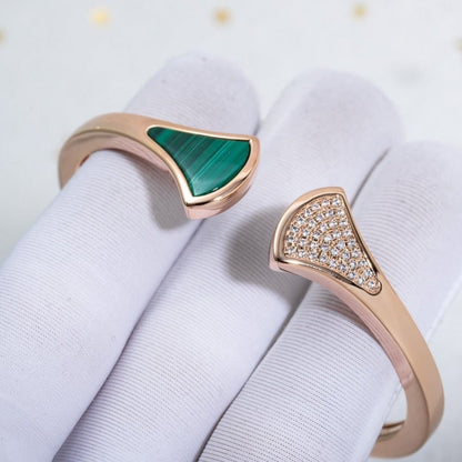 [Eternal Jewelry]DREAM BRACELET OPEN MALACHITE PINK GOLD