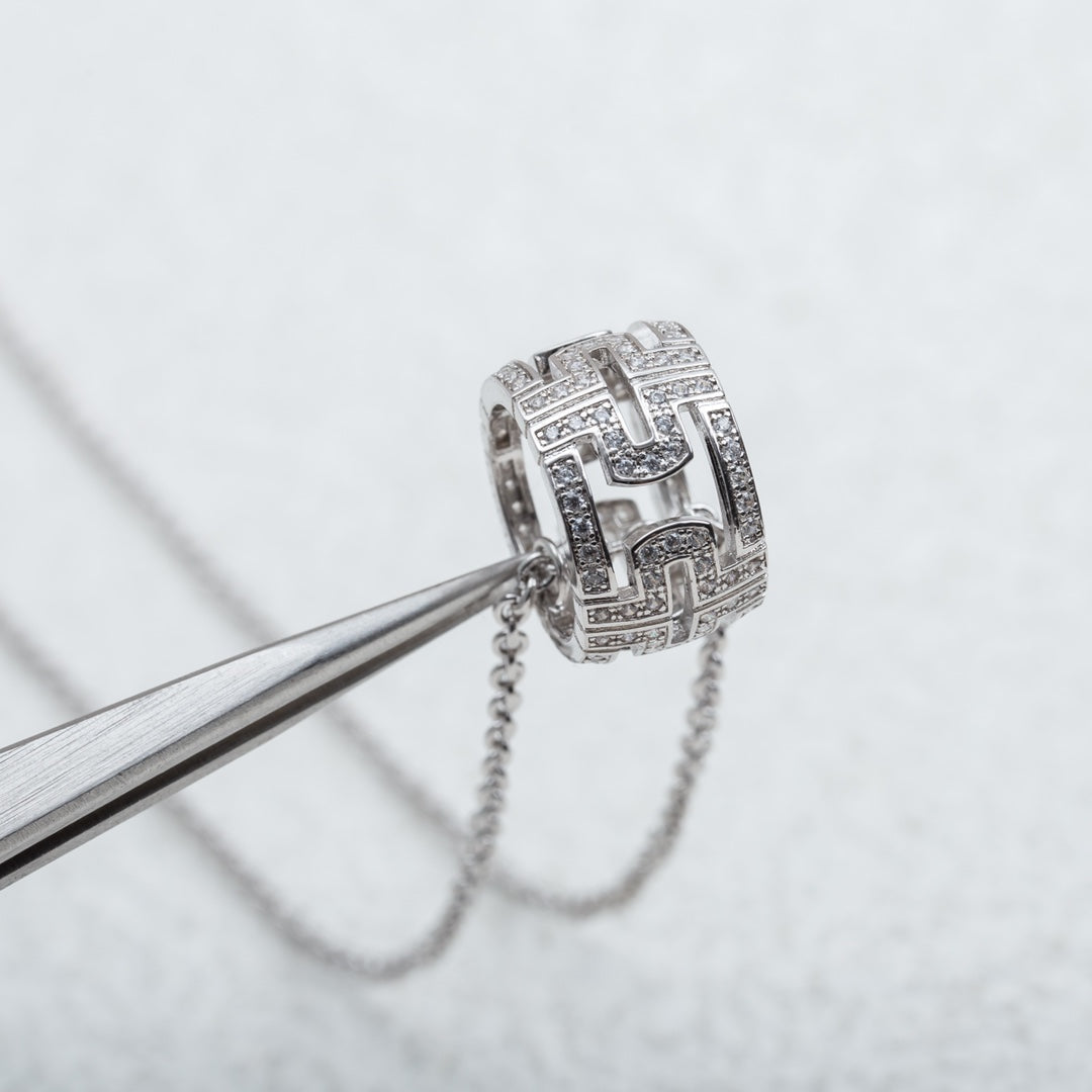[Eternal Jewelry]PARENTESI NECKLACE SILVER DIAMOND