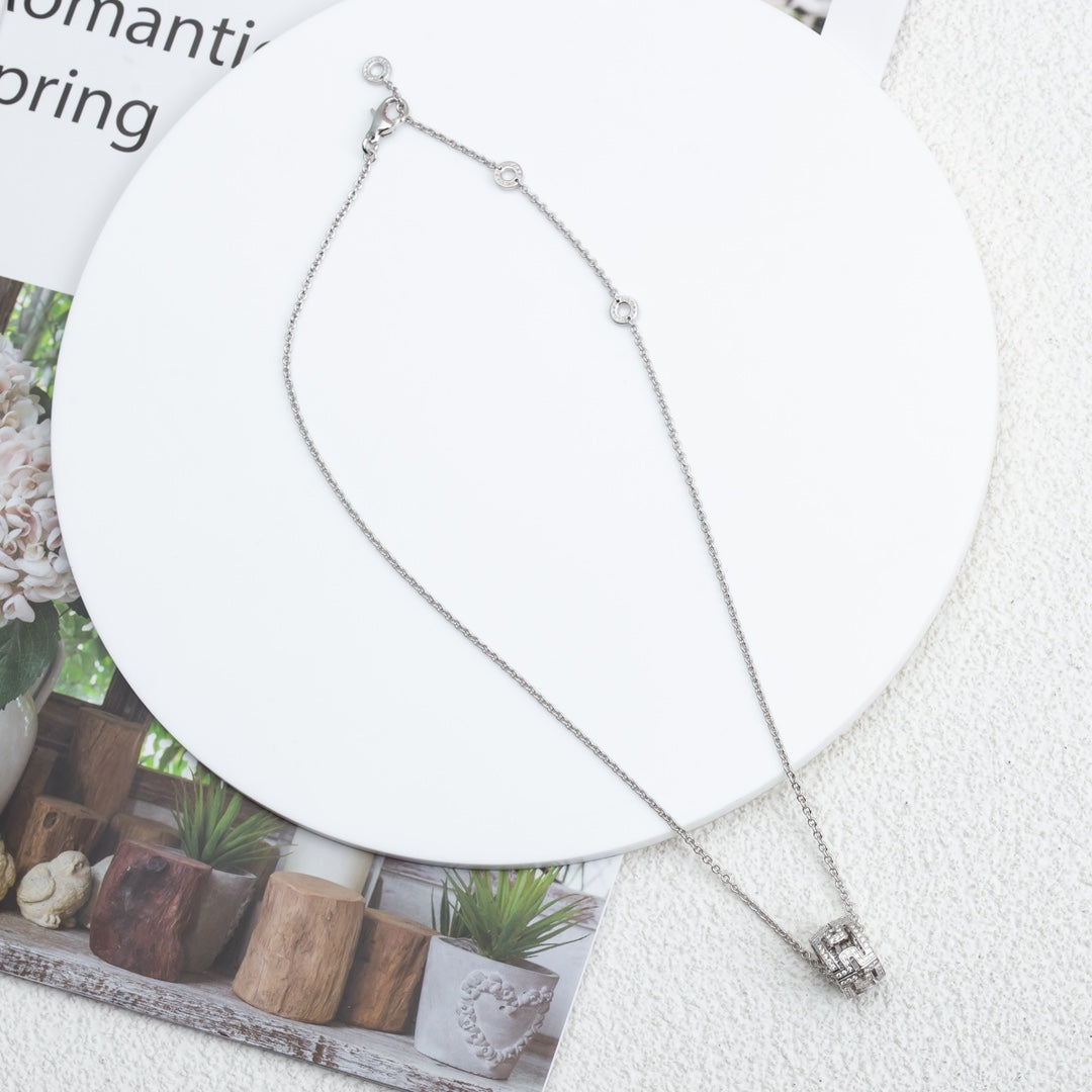 [Eternal Jewelry]PARENTESI NECKLACE SILVER DIAMOND