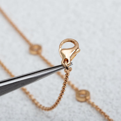 [Eternal Jewelry]PARENTESI NECKLACE PINK GOLD DIAMOND