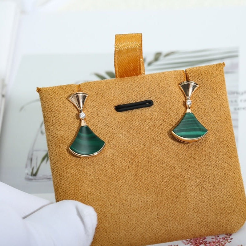 [Eternal Jewelry]DREAM MALACHITE PINK GOLD EARRINGS