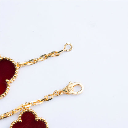 [Eternal Jewelry]CLOVER BRACELET 5 MOTIFS CARNELIAN TIGER EYE