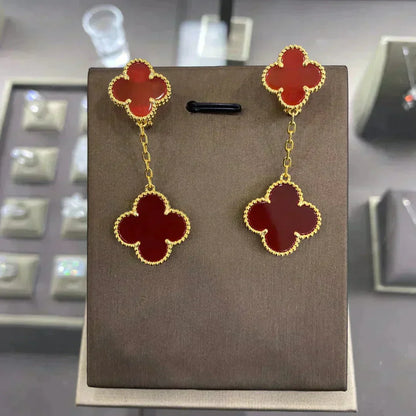 [Eternal Jewelry]CLOVER 2 MOTIFS  EARRINGS (MULTIPLE CHOICESC