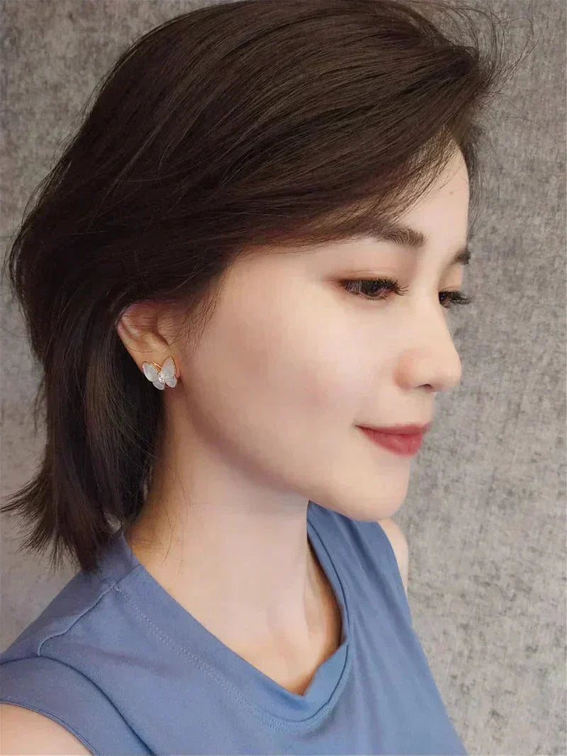 [Eternal Jewelry]BUTTERFLY MOP DIAMOND EARRINGS