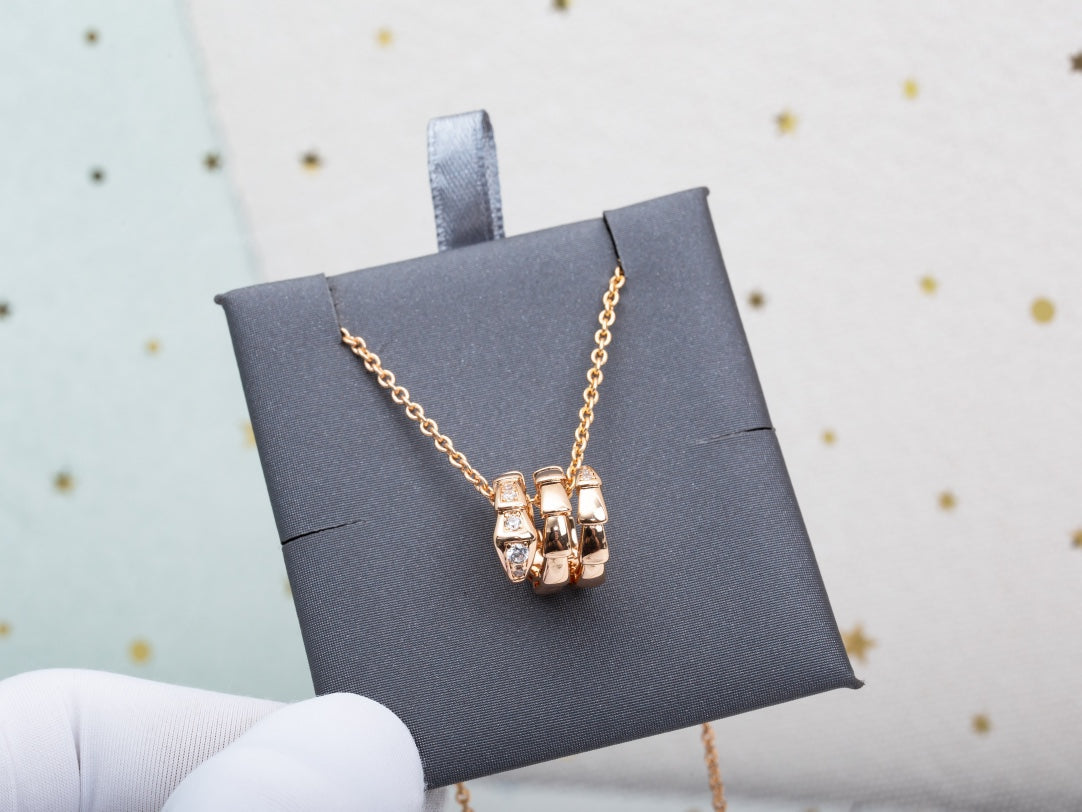 [Eternal Jewelry]SERPENTI PINK GOLD NECKLACE DIAMOND
