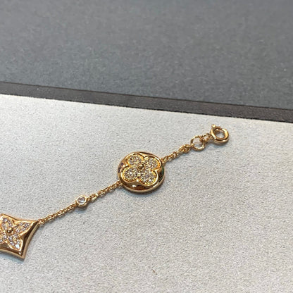 [Eternal Jewelry]STAR AND SUN 4 MOTIFS GOLD DIAMONDS BRACELET
