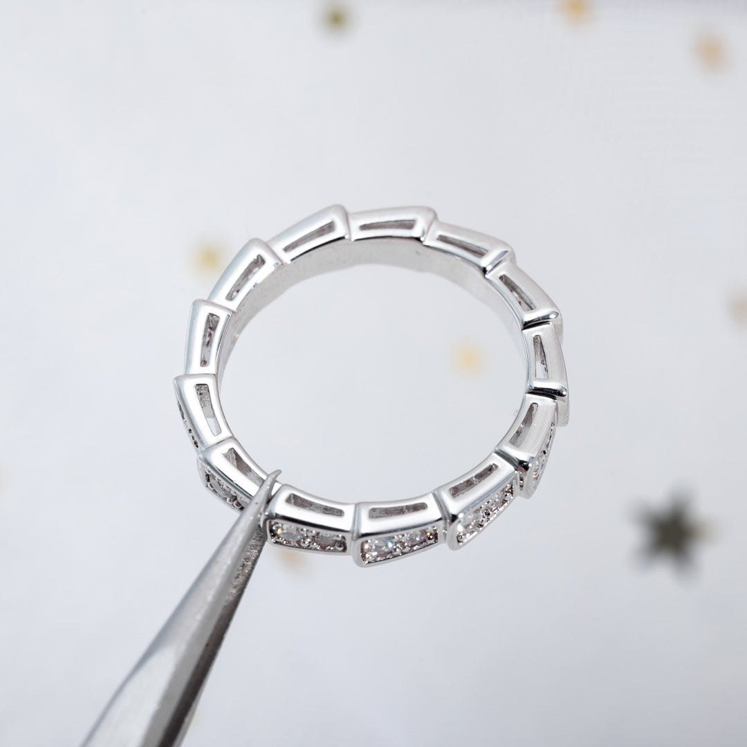 [Eternal Jewelry]SERPENTI RING SILVER DIAMOND PAVED 3MM