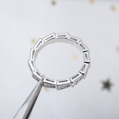 [Eternal Jewelry]SERPENTI RING SILVER DIAMOND PAVED 3MM