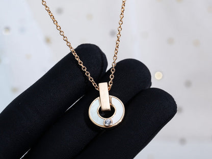 [Eternal Jewelry]GARI NECKLACE PINK GOLD MOP
