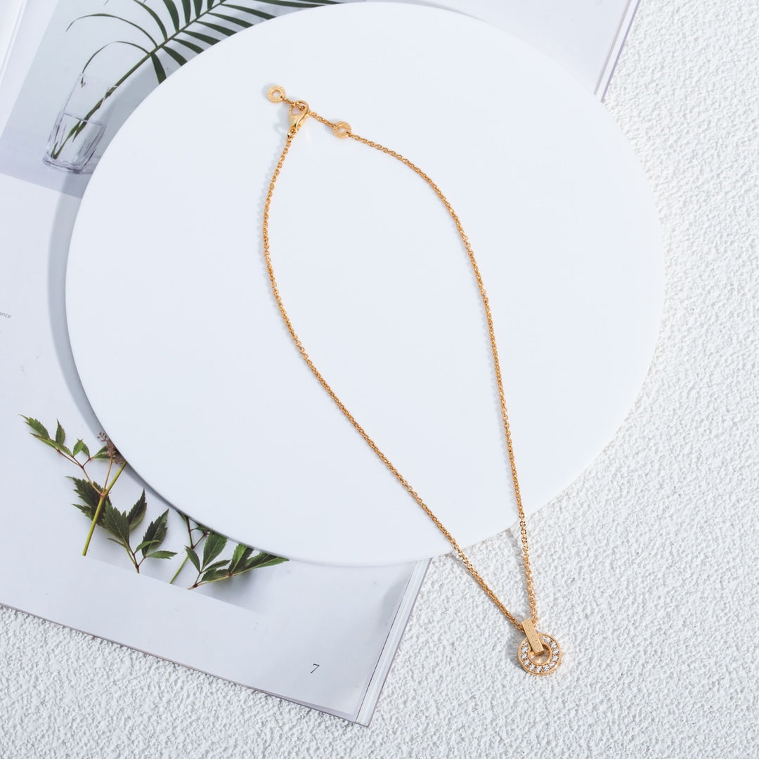 [Eternal Jewelry]GARI NECKLACE PINK GOLD DIAMOND