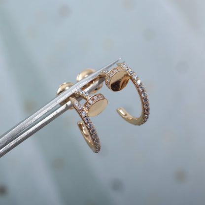 [Eternal Jewelry]JUSTE EARRINGS 12.75MM PINK GOLD DIAMOND