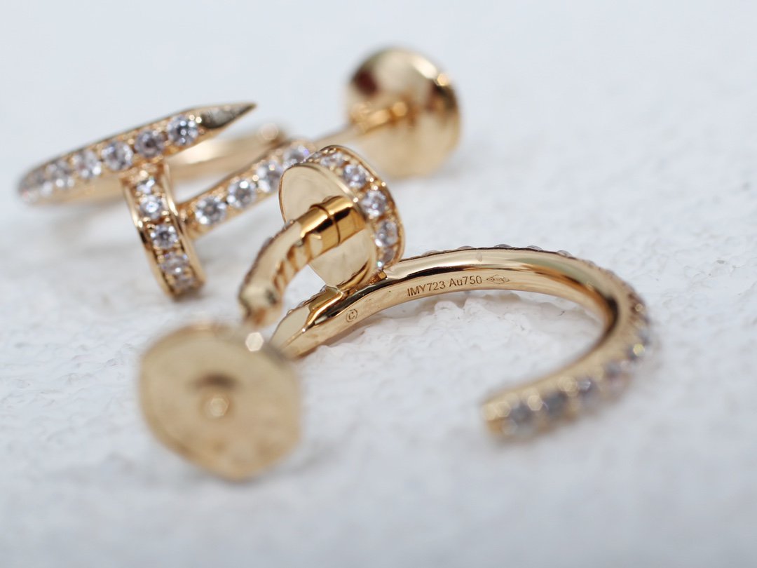 [Eternal Jewelry]JUSTE EARRINGS 12.75MM PINK GOLD DIAMOND