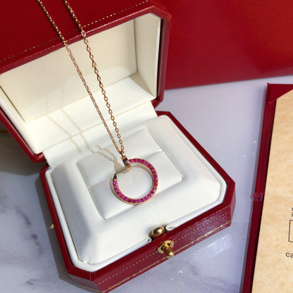 [Eternal Jewelry]JUSTE NECKLACE GOLD RED DIAMONDS