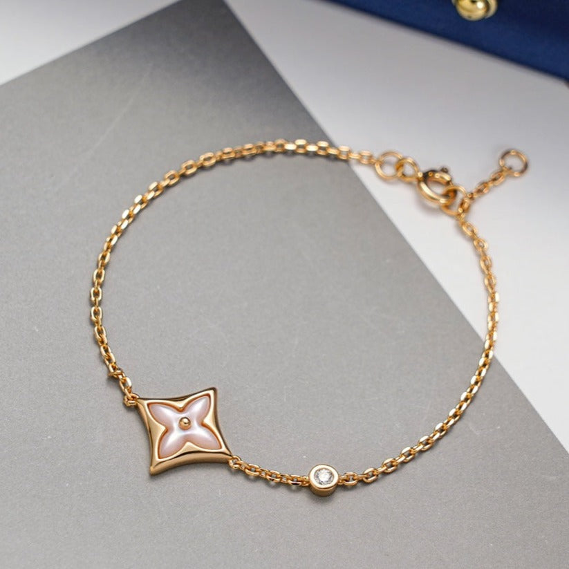 [Eternal Jewelry]STAR 1 DIAMOND PINK GOLD BRACELET