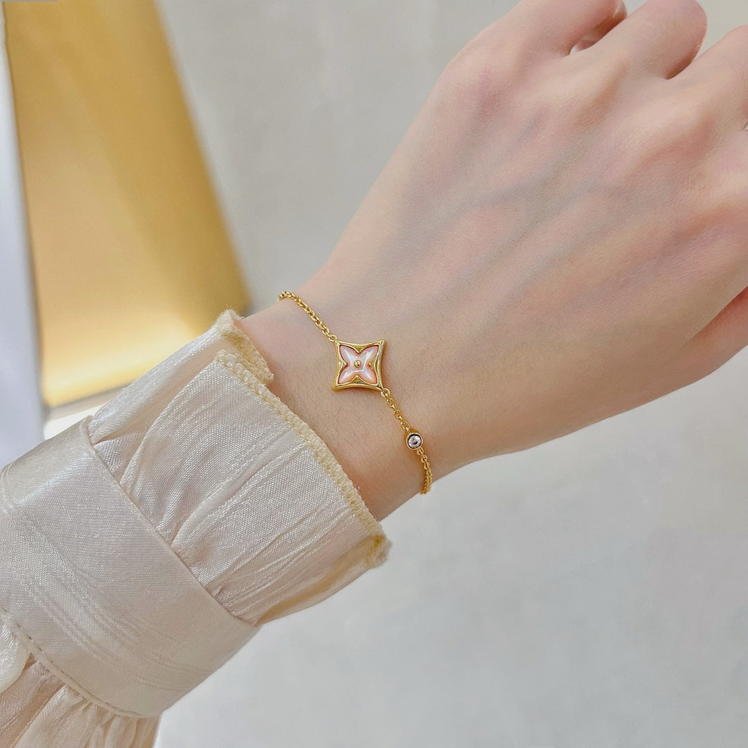 [Eternal Jewelry]STAR 1 DIAMOND PINK GOLD BRACELET