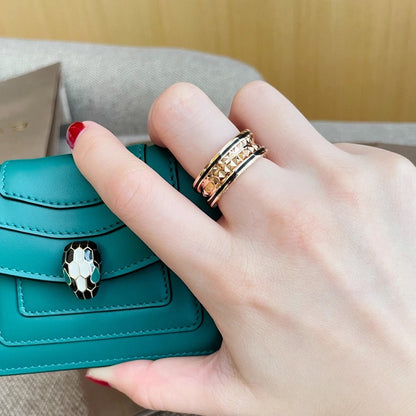 [Eternal Jewelry]ZERO 1 PINK GOLD BLACK CERAMIC RING