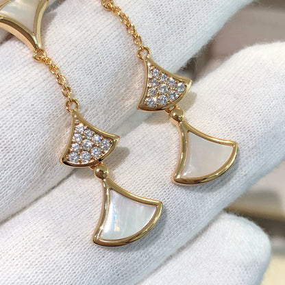 [Eternal Jewelry]DREAM EARRINGS 3 MOTIFS DIAMOND MOP PINK GOLD