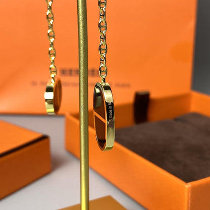 [Eternal Jewelry]CHAINE VERSO BLACK CERAMIC EARRINGS