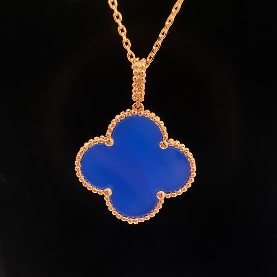 [Eternal Jewelry]CLOVER 25MM NECKLACE TURQUOISE ROSE GOLD