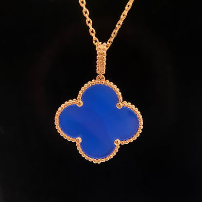 [Eternal Jewelry]CLOVER 25MM NECKLACE TURQUOISE ROSE GOLD