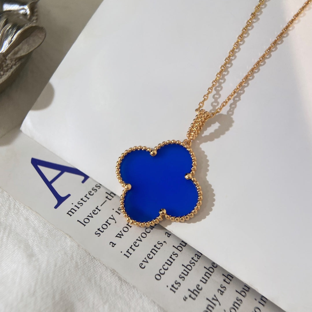 [Eternal Jewelry]CLOVER 25MM NECKLACE TURQUOISE ROSE GOLD