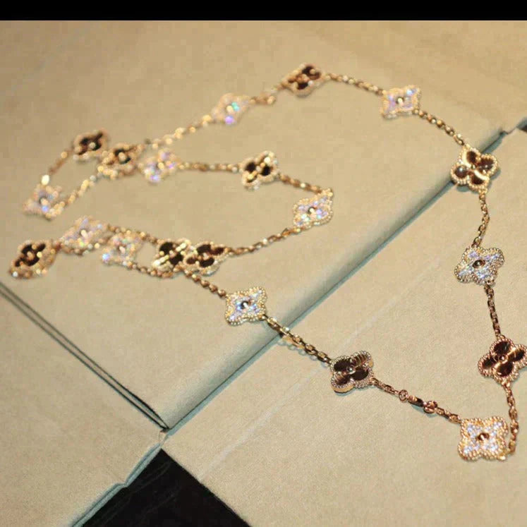 [Eternal Jewelry]CLOVER 20 MOTIFS LASER DIAMOND NECKLACE
