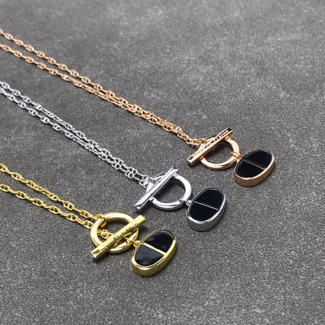 [Eternal Jewelry]CHAINE VERSO BLACK CERAMIC  NECKLACE