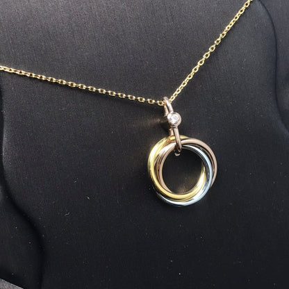 [Eternal Jewelry]TRINITY SILVER GOLD PINK GOLD NECKLACE