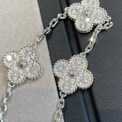 [Eternal Jewelry] CLOVER 5 MOTIF FULL DIAMOND BRACELET COLLECTION