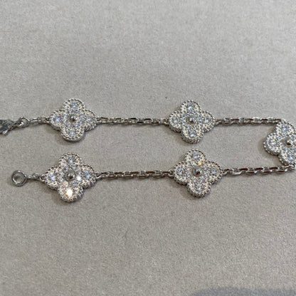 [Eternal Jewelry] CLOVER 5 MOTIF FULL DIAMOND BRACELET COLLECTION