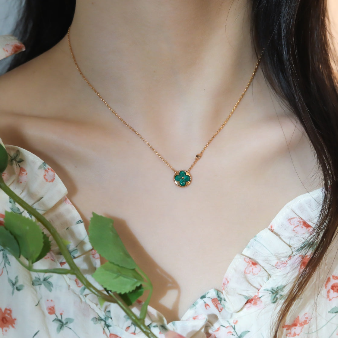 [Eternal Jewelry]SUN PEDANT PINK GOLD 1 DIAMOND NECKLACE
