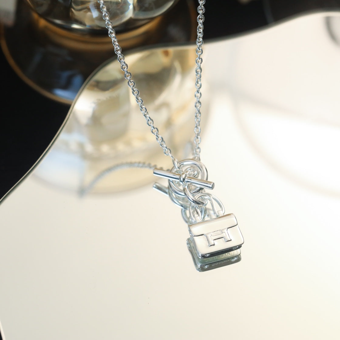 [Eternal Jewelry]POP H PEDANT SILVER NECKLACE