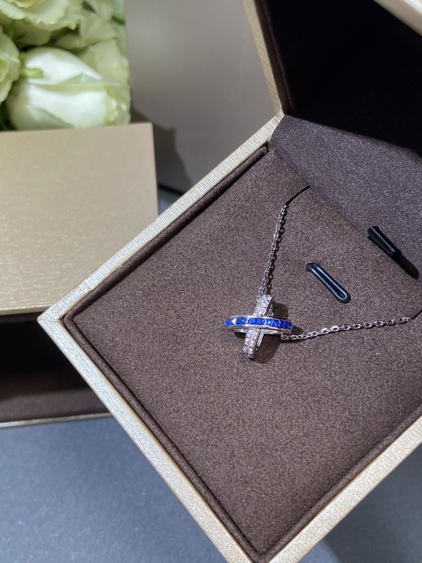 [Eternal Jewelry]LIENS DIAMOND SILVER NECKLACE