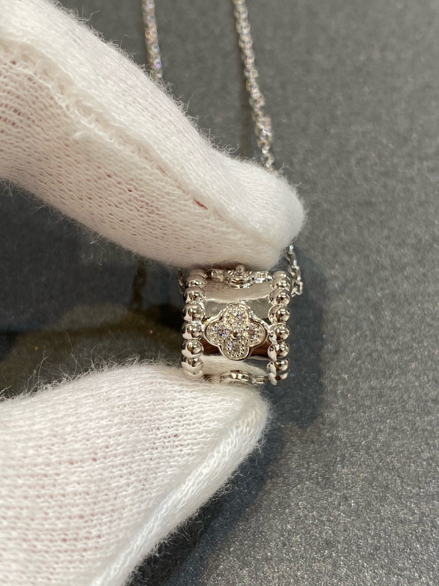 [Eternal Jewelry]PERLEE PEDANT SIVLER DIAMOND NECKLACE