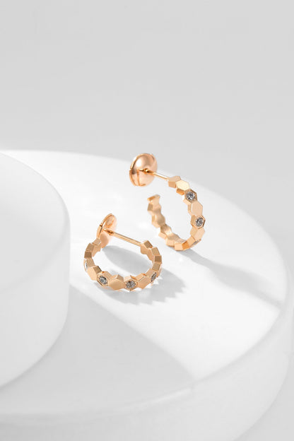 [Eternal Jewelry]BEE LOVE DIAMOND HOOP EARRINGS