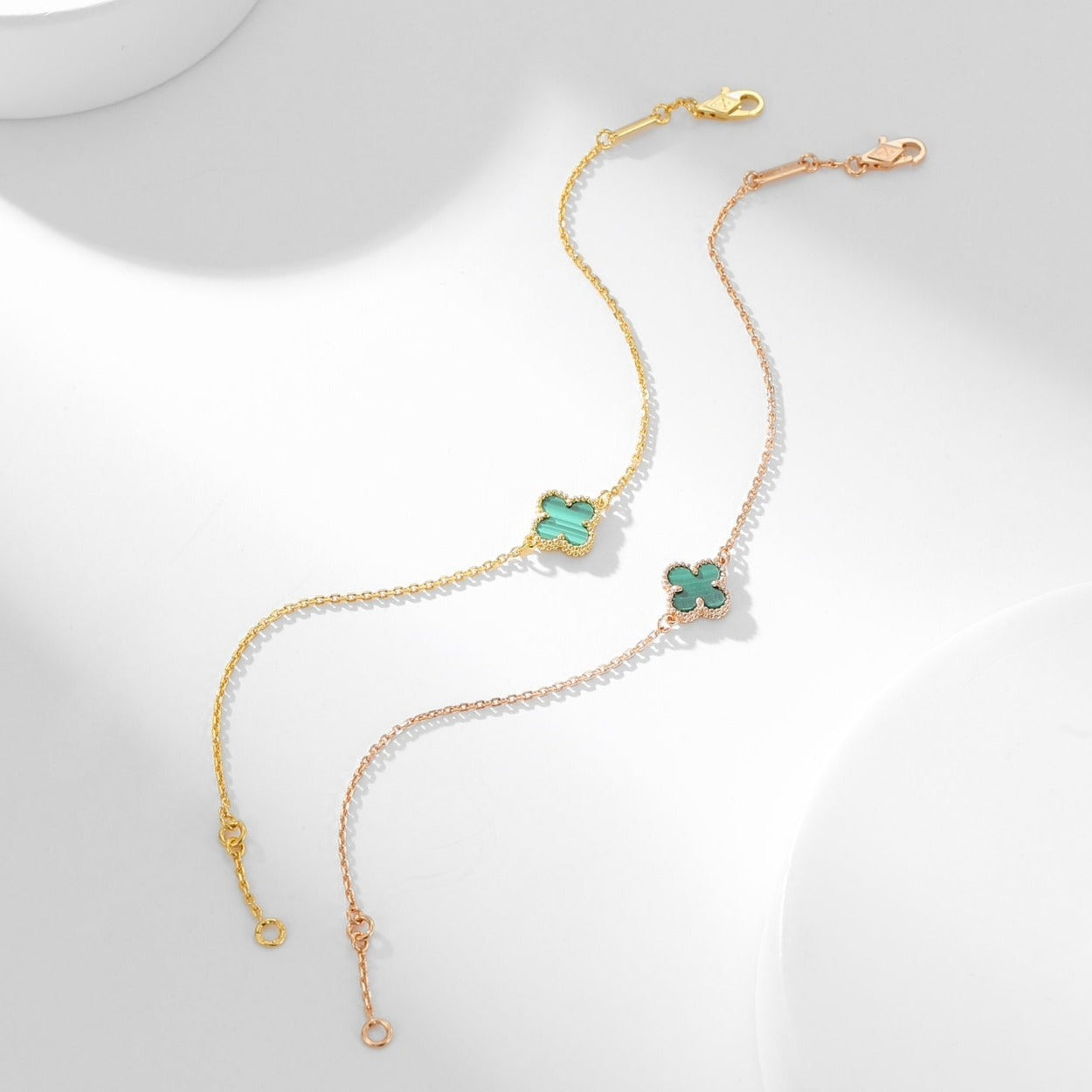 [Eternal Jewelry]CLOVER BRACELET MALACHITE 1 MOTIF