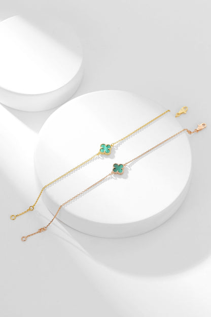 [Eternal Jewelry]CLOVER BRACELET MALACHITE 1 MOTIF