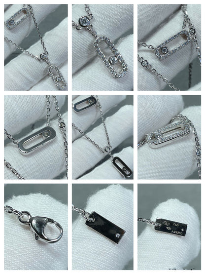 [Eternal jewelry]MOVE 2 ROW DIAMOND NECKLACE
