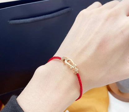 [Eternal Jewelry]FORCE 10 HALF DIAMOND PINK GOLD RED CORDERI LARGE AND MEDIUM MODEL