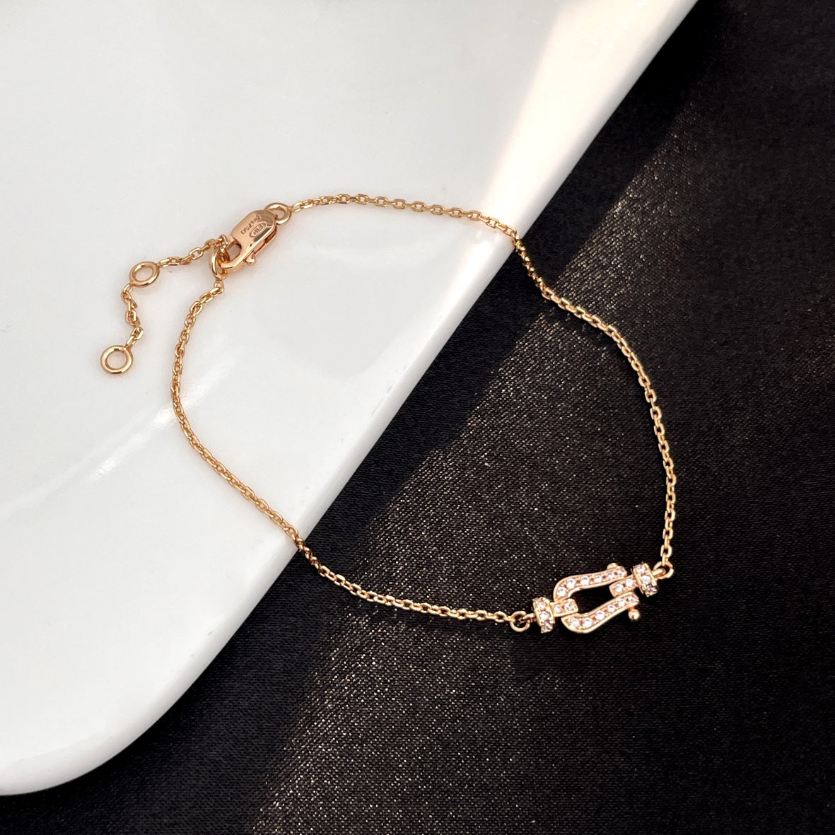 [Eternal Jewelry]FORCE 10 FULL DIAMOND BUCKLE CHAIN LINK MINI MODEL