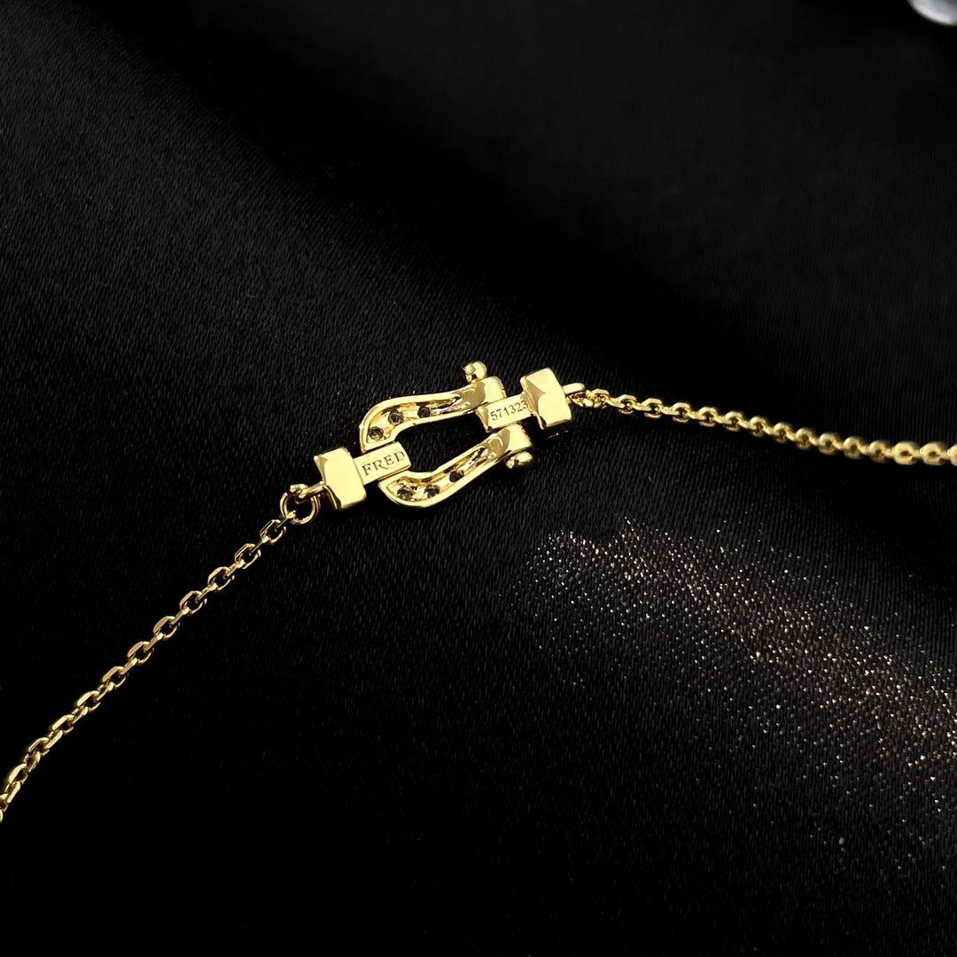 [Eternal Jewelry]FORCE 10 FULL DIAMOND BUCKLE CHAIN LINK MINI MODEL