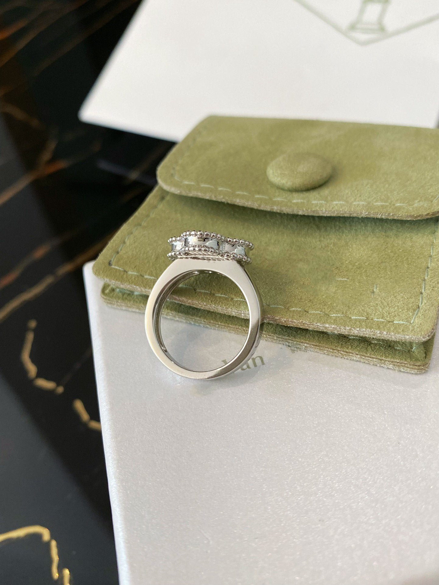 [Eternal Jewelry]CLOVER SILVER RING