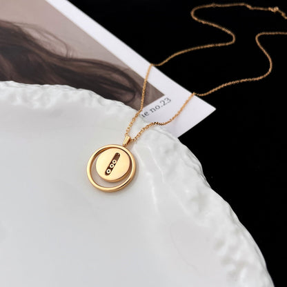 [Eternal jewelry]LUCKY MOVE MOP PINK GOLD NECKLACE