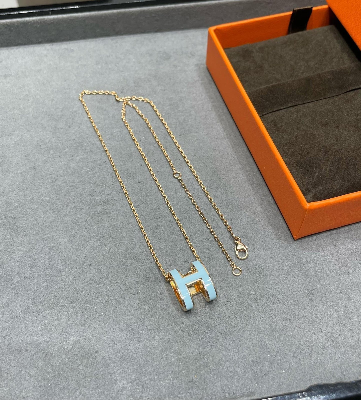 [Eternal Jewelry]POP H SKY BLUE NECKLACE
